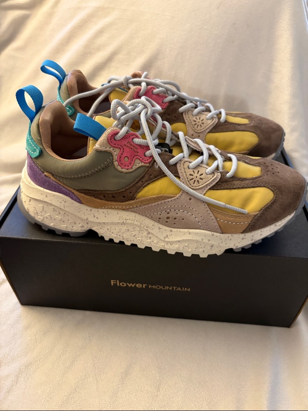 Flower Mountain Wave Woman Sneakers Brown Ochre - Picture 10 of 16